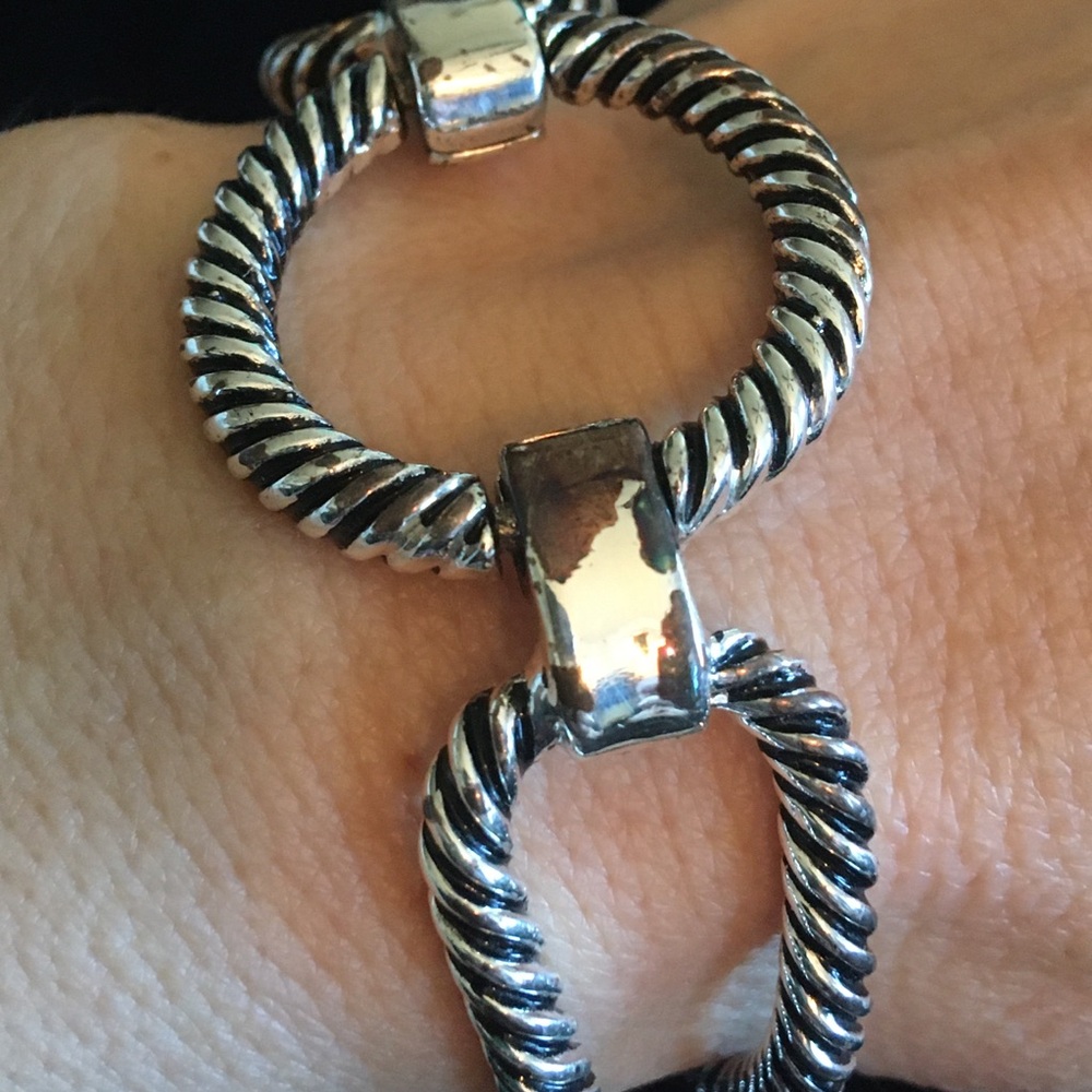 Silver Twisted Rope Bracelet - Picture 4 of 10